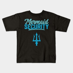 Merman Mermaid Security Swimmer Gift Funny Swimming Kids T-Shirt